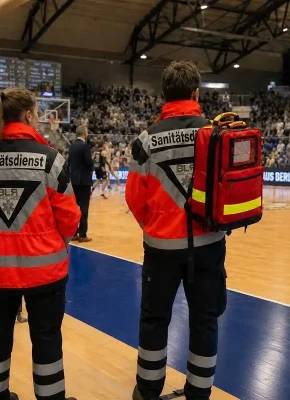 Sanitätsdienst München bei einer Hallensportveranstaltung